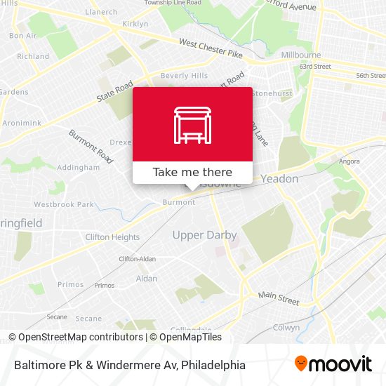 Baltimore Pk & Windermere Av map