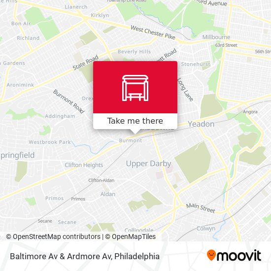 Baltimore Av & Ardmore Av map