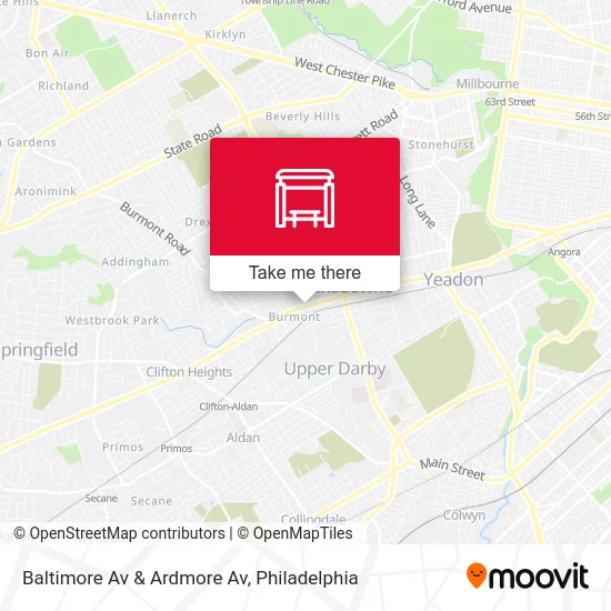 Baltimore Av & Ardmore Av map