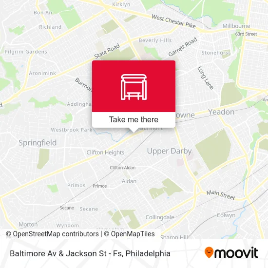 Baltimore Av & Jackson St - Fs map