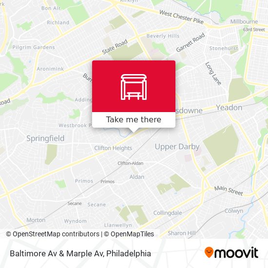 Mapa de Baltimore Av & Marple Av