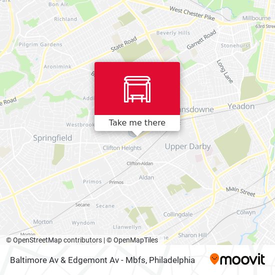 Baltimore Av & Edgemont Av - Mbfs map