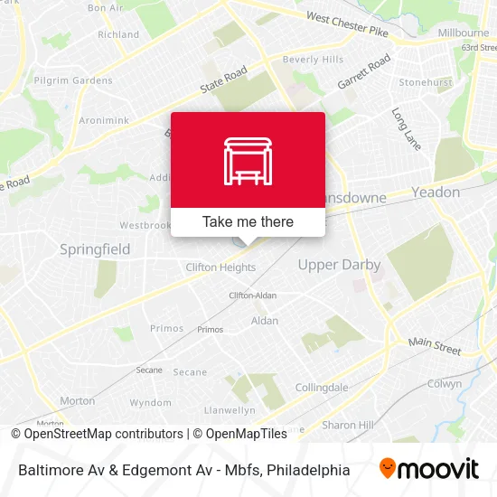 Baltimore Av & Edgemont Av - Mbfs map