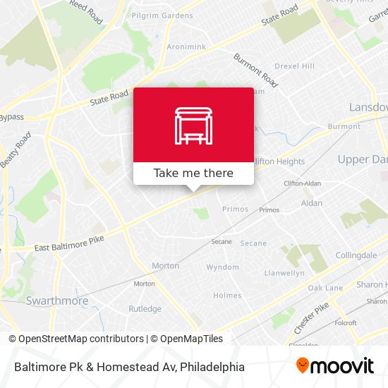 Baltimore Pk & Homestead Av map
