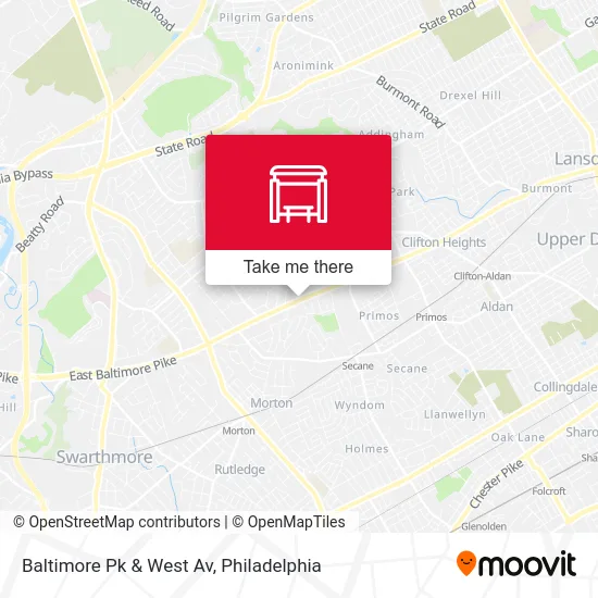 Baltimore Pk & West Av map