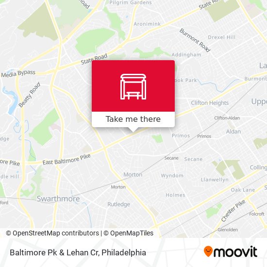 Baltimore Pk & Lehan Cr map