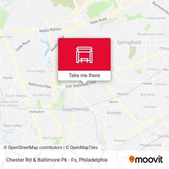 Chester Rd & Baltimore Pk - Fs map