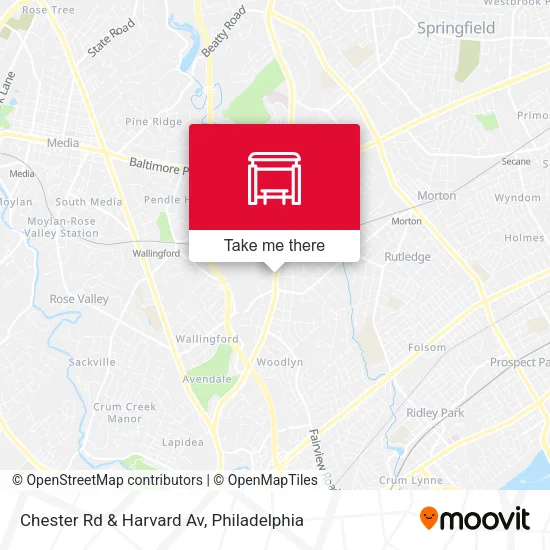 Chester Rd & Harvard Av map
