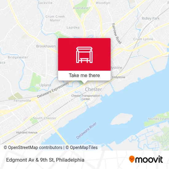 Edgmont Av & 9th St map