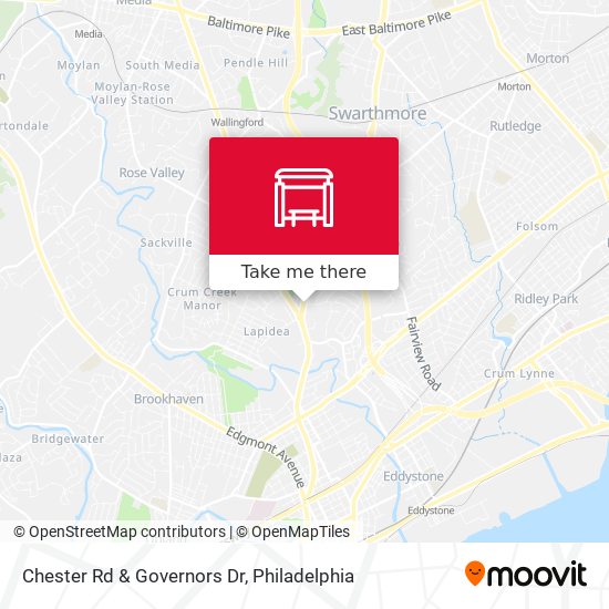 Chester Rd & Governors Dr map