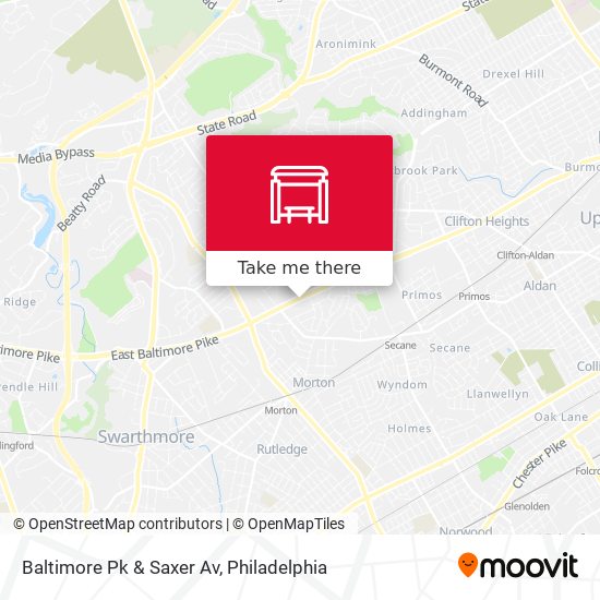 Baltimore Pk & Saxer Av map
