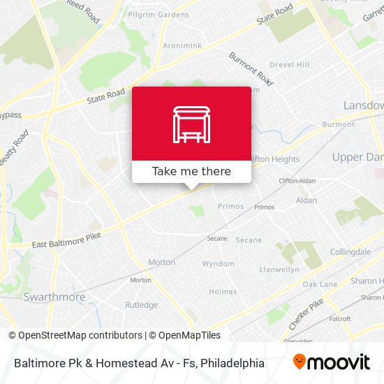 Baltimore Pk & Homestead Av - Fs map