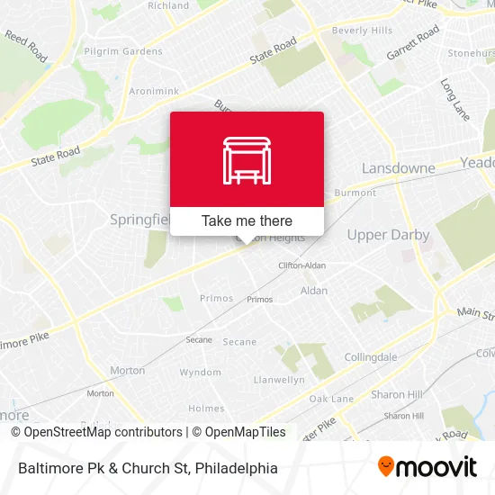 Baltimore Pk & Church St map