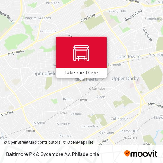 Baltimore Pk & Sycamore Av map