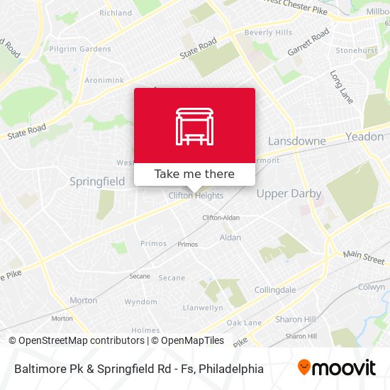 Mapa de Baltimore Pk & Springfield Rd - Fs