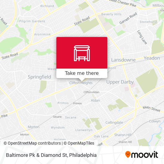 Baltimore Pk & Diamond St map