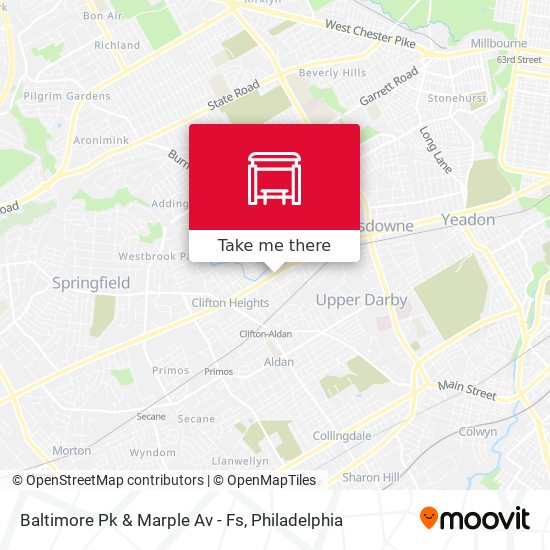 Mapa de Baltimore Pk & Marple Av - Fs