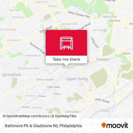 Baltimore Pk & Gladstone Rd map