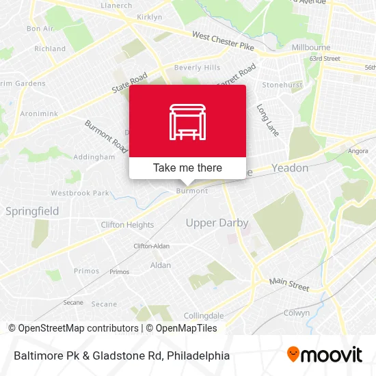 Baltimore Pk & Gladstone Rd map