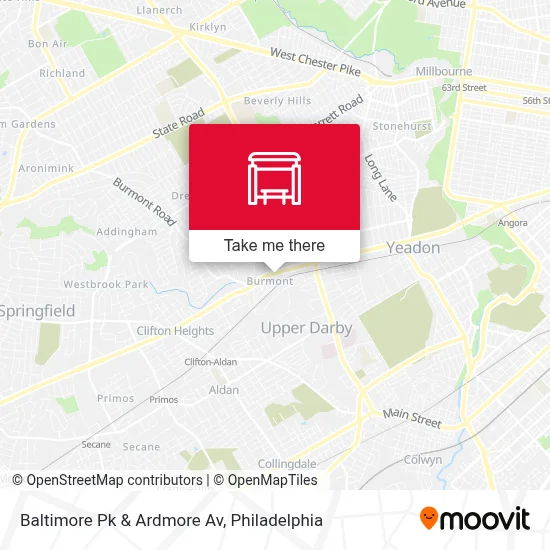 Baltimore Pk & Ardmore Av map