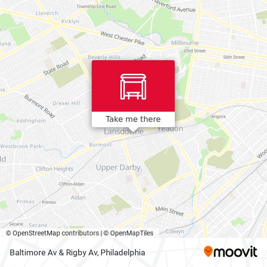 Baltimore Av & Rigby Av map