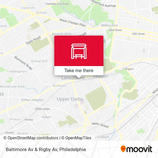 Baltimore Av & Rigby Av map