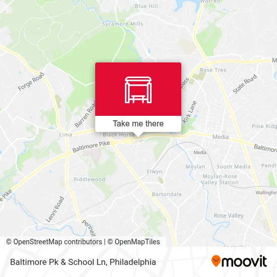Baltimore Pk & School Ln map