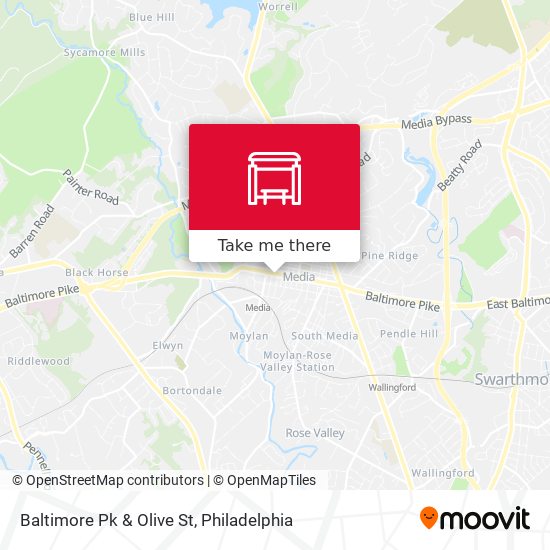 Baltimore Pk & Olive St map