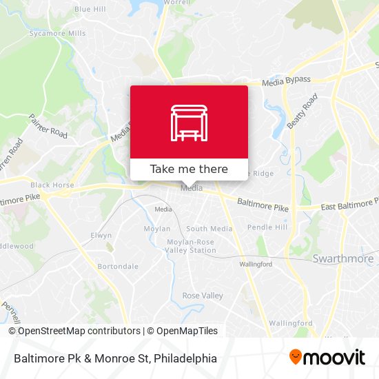 Baltimore Pk & Monroe St map