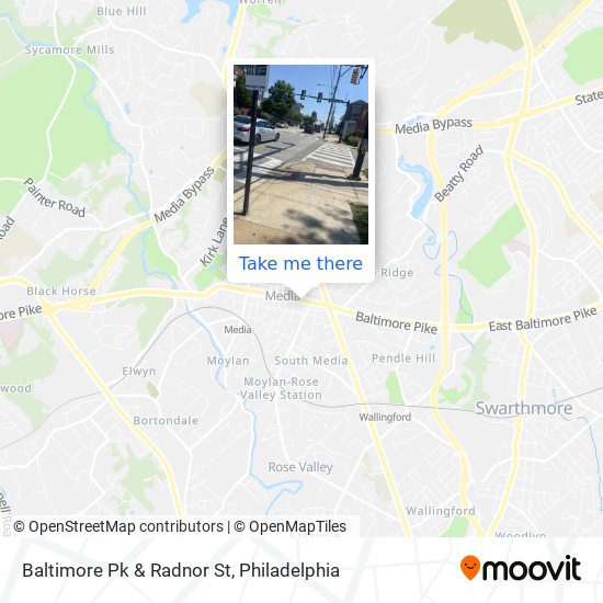 Baltimore Pk & Radnor St map