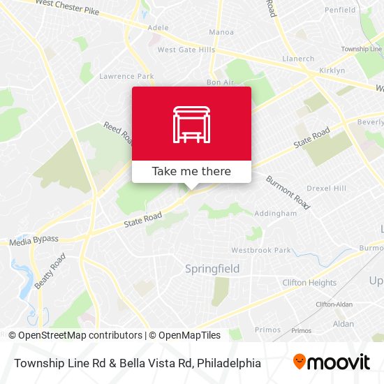 Township Line Rd & Bella Vista Rd map