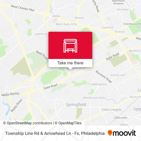 Township Line Rd & Arrowhead Ln - Fs map