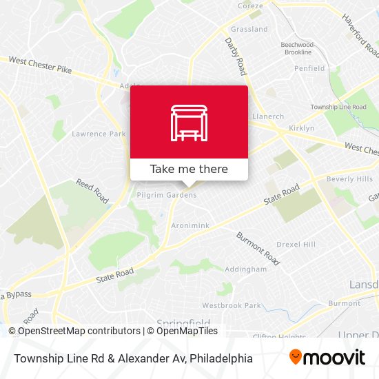 Township Line Rd & Alexander Av map