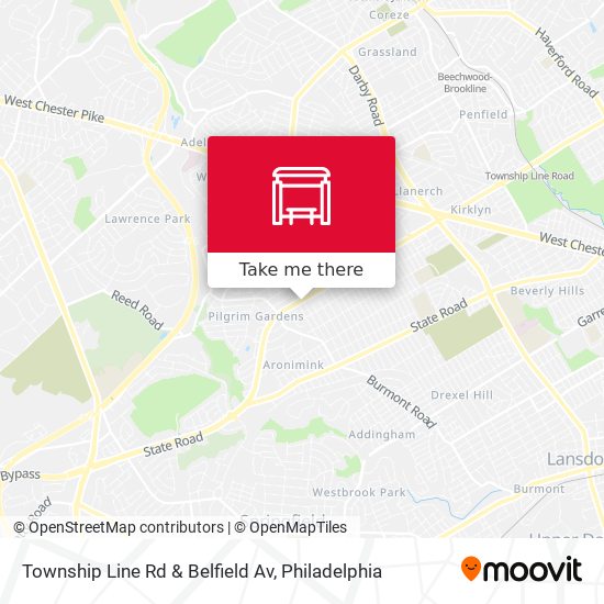 Mapa de Township Line Rd & Belfield Av