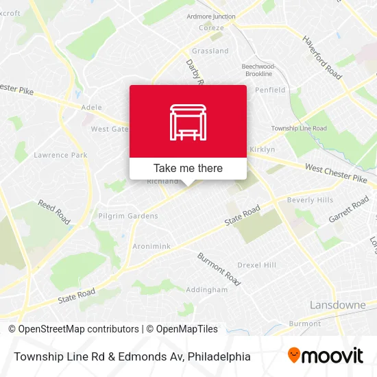 Township Line Rd & Edmonds Av map
