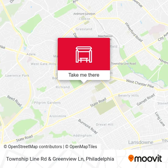 Township Line Rd & Greenview Ln map