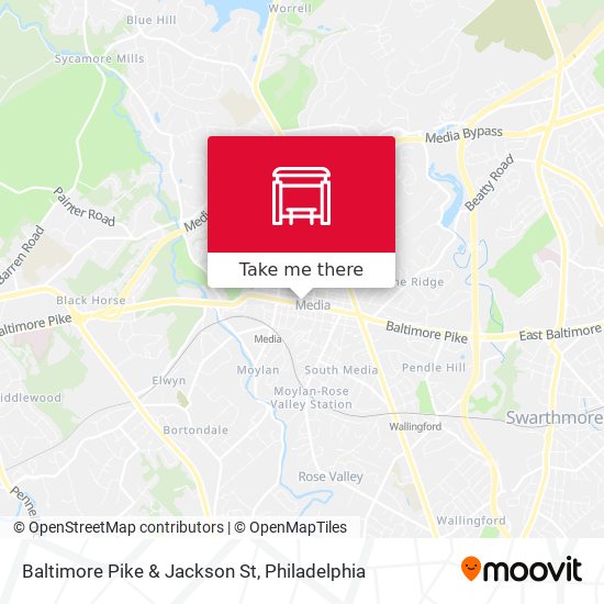 Baltimore Pike & Jackson St map