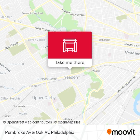 Pembroke Av & Oak Av map