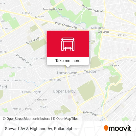 Stewart Av & Highland Av map