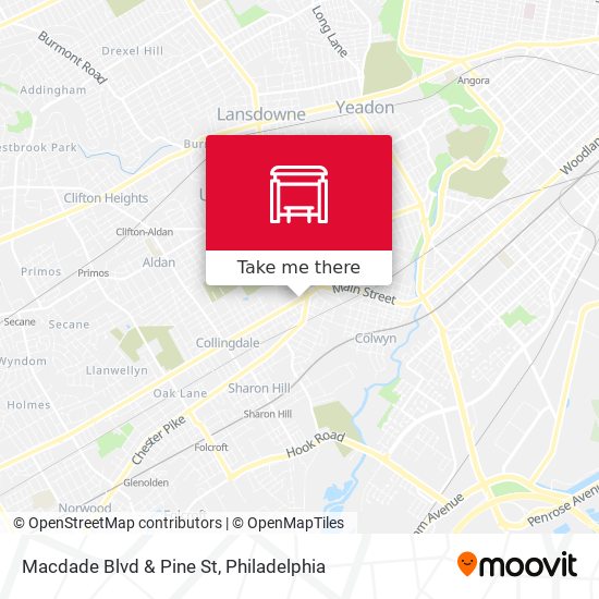 Mapa de Macdade Blvd & Pine St