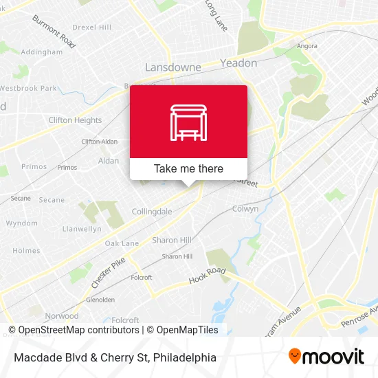 Macdade Blvd & Cherry St map