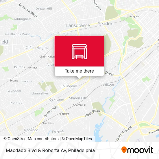 Macdade Blvd & Roberta Av map