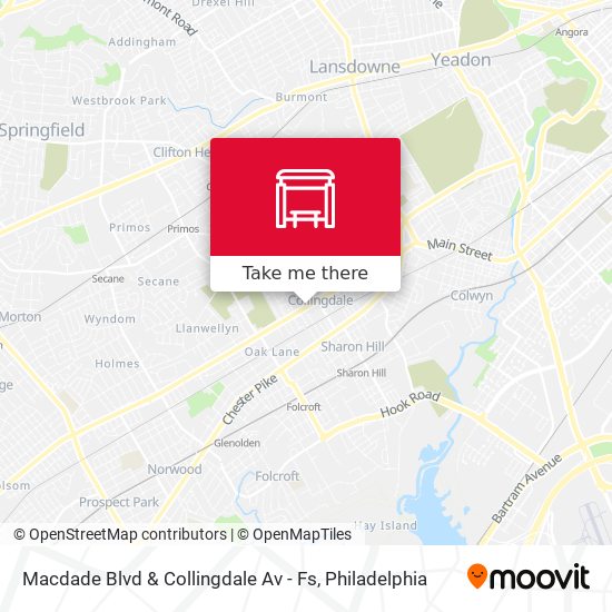 Macdade Blvd & Collingdale Av - Fs map