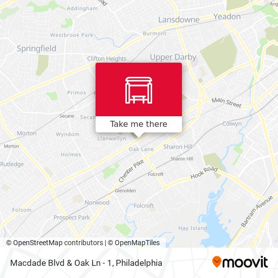 Mapa de Macdade Blvd & Oak Ln - 1