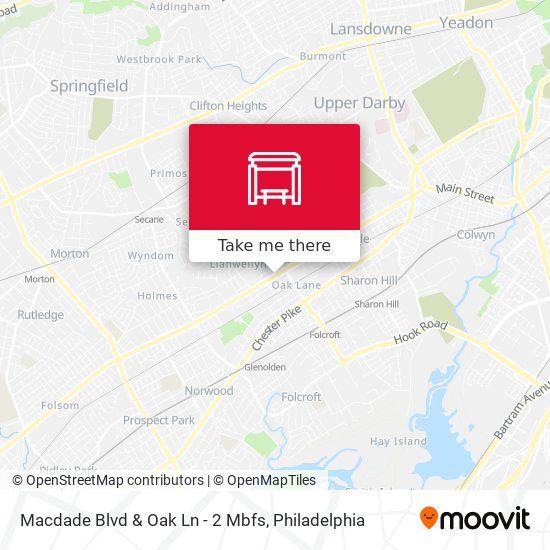 Macdade Blvd & Oak Ln - 2 Mbfs map
