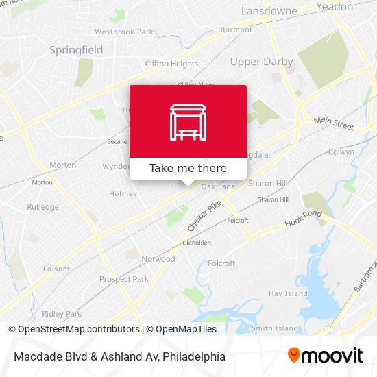 Macdade Blvd & Ashland Av map
