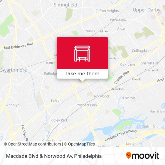 Mapa de Macdade Blvd & Norwood Av