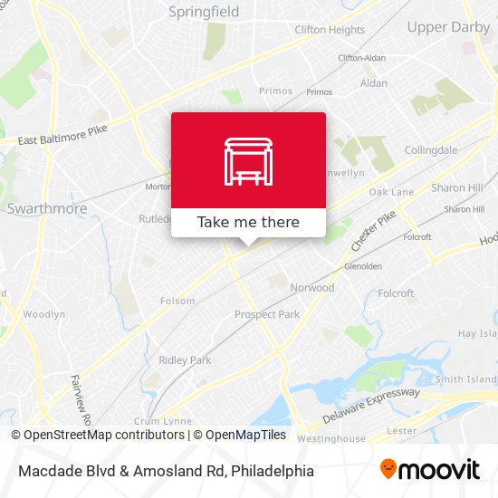 Macdade Blvd & Amosland Rd map