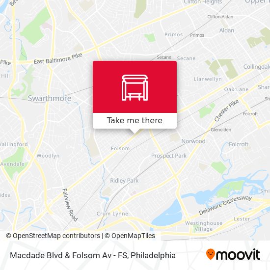 Mapa de Macdade Blvd & Folsom Av - FS