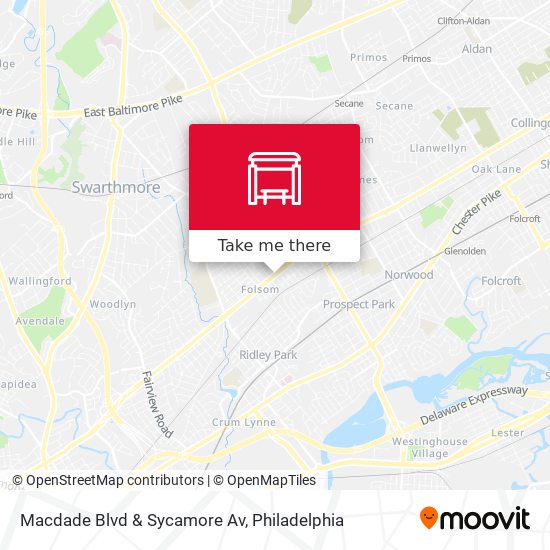 Mapa de Macdade Blvd & Sycamore Av